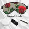 Red Rose Flowers 1 Print Sleep Eye Smask with Strap Eye Shade for Travel Nap Meditation view 4