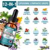 2 Packs 3000MG Liposomal Lymphatic Drainage Drops, 12 in 1 Organic Lymphatic Drainage Supplements with ElderBerry, Burdock Root, Cleavers Herb & Echinacea, Lymphatic Cleanse Immune Support, 4 Fl oz view 3