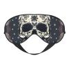 Skull Yoga and Flower Print Sleep Eye Smask with Strap Eye Shade for Travel Nap Meditation view 1