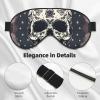 Skull Yoga and Flower Print Sleep Eye Smask with Strap Eye Shade for Travel Nap Meditation view 4