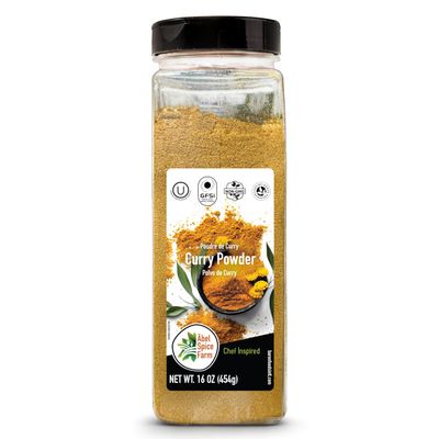 Abel Spice Farm Curry Powder, 16 oz - Golden Blend of Turmeric, Cumin, Coriander & Spices for Curries, Stews & More - All-Natural, Kosher, Non-GMO