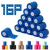 16 Pack Self Adhesive Bandage Wraps,2" X 5 Yards Non-Woven Elastic Cohesive Bandage Wrap, Color Athletic Tape for Wrist, Vet Wrap, Ankle Tape (Blue) view 1
