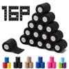 16 Pack Self Adhesive Bandage Wraps,2" X 5 Yards Non-Woven Elastic Cohesive Bandage Wrap, Color Athletic Tape for Wrist, Vet Wrap, Ankle Tape (Black) view 1
