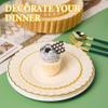 Lullaby 60PCS Light Yellow Scalloped Plastic Plates, Disposable Elegant Plates Include 30pcs Dinner Plate 10.25", 30pcs Plastic Dessert Plate 7.5", Perfect for Wedding and Party view 4