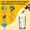 (2 Pack) Liposomal Quercetin with Bromelain Liquid Drops for Kis & Aldult- Higher Absorption, Quercetin Supplements 700mg w. Bromelain Elderberry Zinc Vitamin C for Immune, Heart, Antioxidant Support view 3