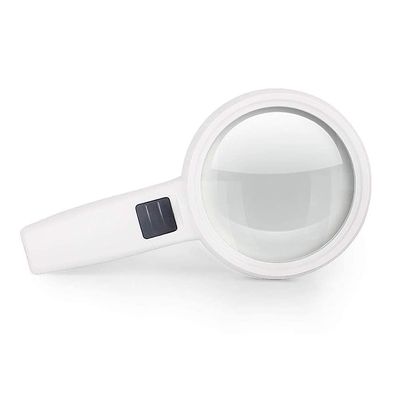 Magnifying Glass, with Light 30X Handheld Large Led Illuminated Lighted Magnifier for,with a Lens Cloth Bag Magnifier/White
