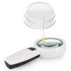 Magnifying Glass, with Light 30X Handheld Large Led Illuminated Lighted Magnifier for,with a Lens Cloth Bag Magnifier/White view 4