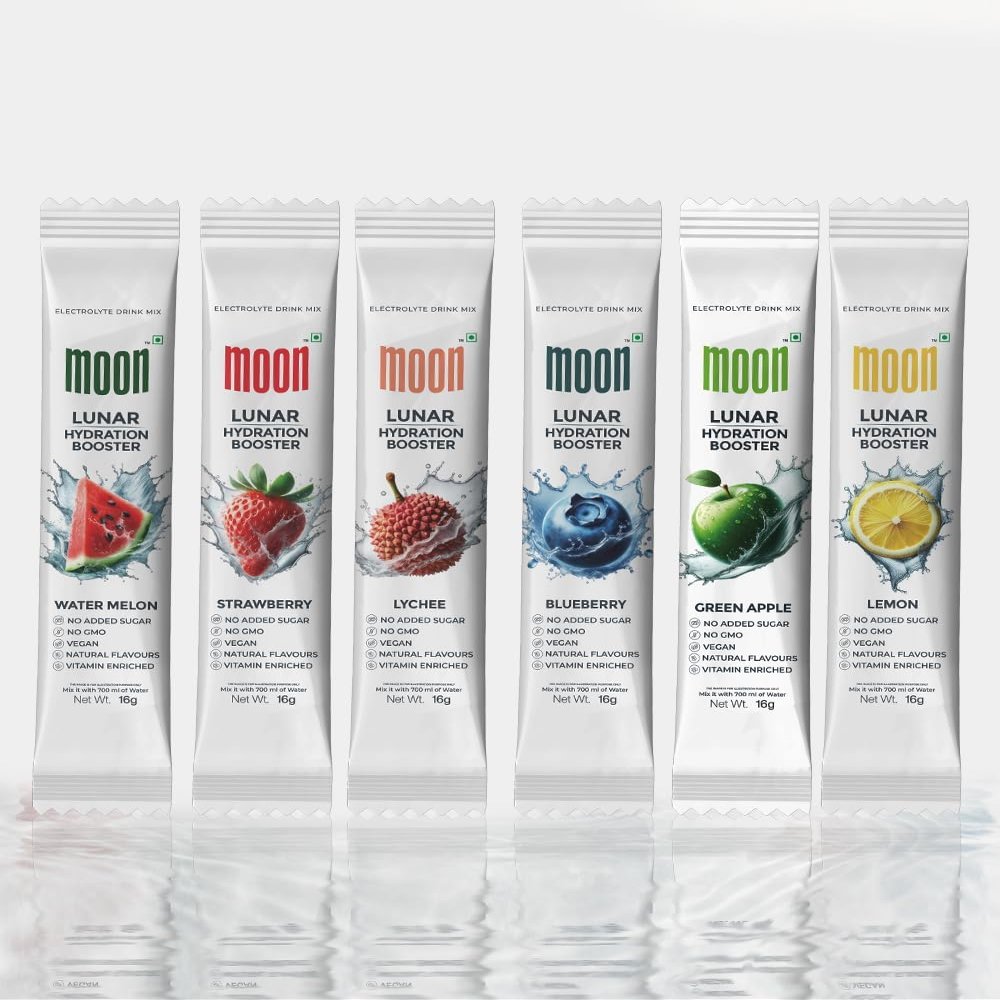 Moon Lunar Hydration Booster Variety Pack (18 Sticks) Sugar-Free, Electrolyte-Rich, Keto-Friendly, Instant Hydration, Natural Flavors, Boosts Energy & Immunity