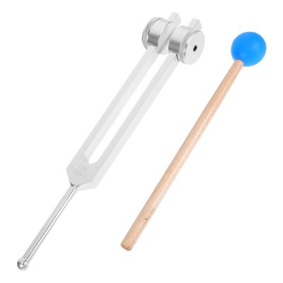 BUTIFULSIC 1 Set Tuning Fork with Hammer: Meditation Sound Therapy Tool - Spa Relaxation Tuning Fork Accessories - Yoga Room Supply