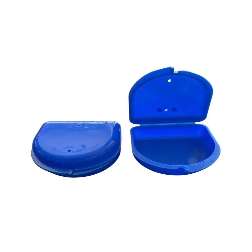 2x BLUE Dental Retainer Deluxe Storage Case Box Pureline Oralcare