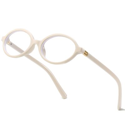 aisswzber Oval Blue Light Blocking Glasses Retro Round Frame Computer Eyewear for Women Men
