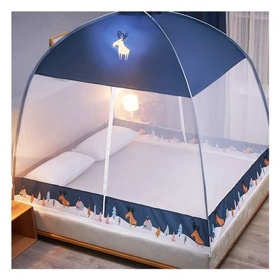 Bed Mosquito Net, Nets Folding Double Door with Bottom Moustiquaire Bed Zipper Anti Mosquito Bites for Adult Travel (2,1.2 * 2m)