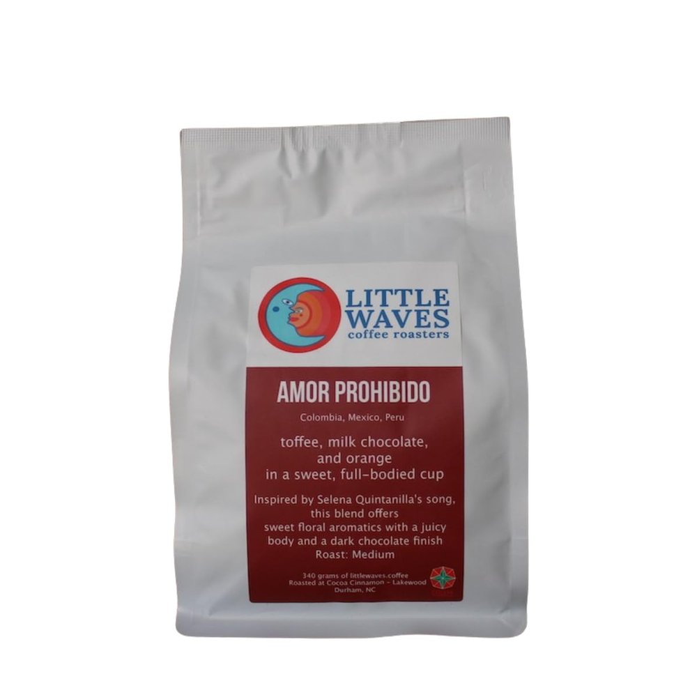 Amor Prohibido - Roasted by Little Waves Coffee - Whole Bean Coffee - 12 Ounce Bag