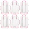 ABOOFAN Mini Suitcase Candy Boxes 3x2x1.5In Clear Plastic with Telescopic Handle & Wheels for Easy Carrying, Transparent View for Treats or Keepsakes for Wedding, Bridal Shower, Travel-Themed Part view 1