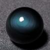 HSDXBA Natural Rainbow Eye Black Obsidian Crystal Sphere Healing Gemstone Ball Divination Witchcraft Meditation Ornaments Home Decorations,Diameter 3.1" view 2
