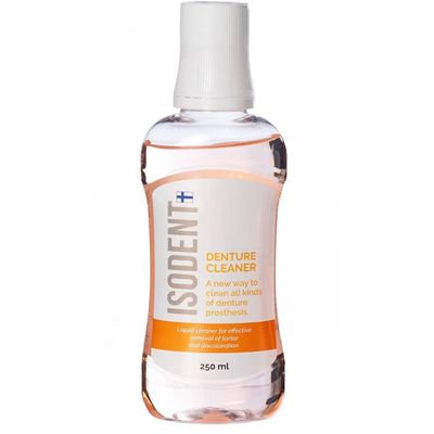 Removable Denture Cleaning Solution 250ml Mint Fresh Formula For Acrylic, Metal, Ceramic & Zirconium Dentures Long-Lasting Concentrate