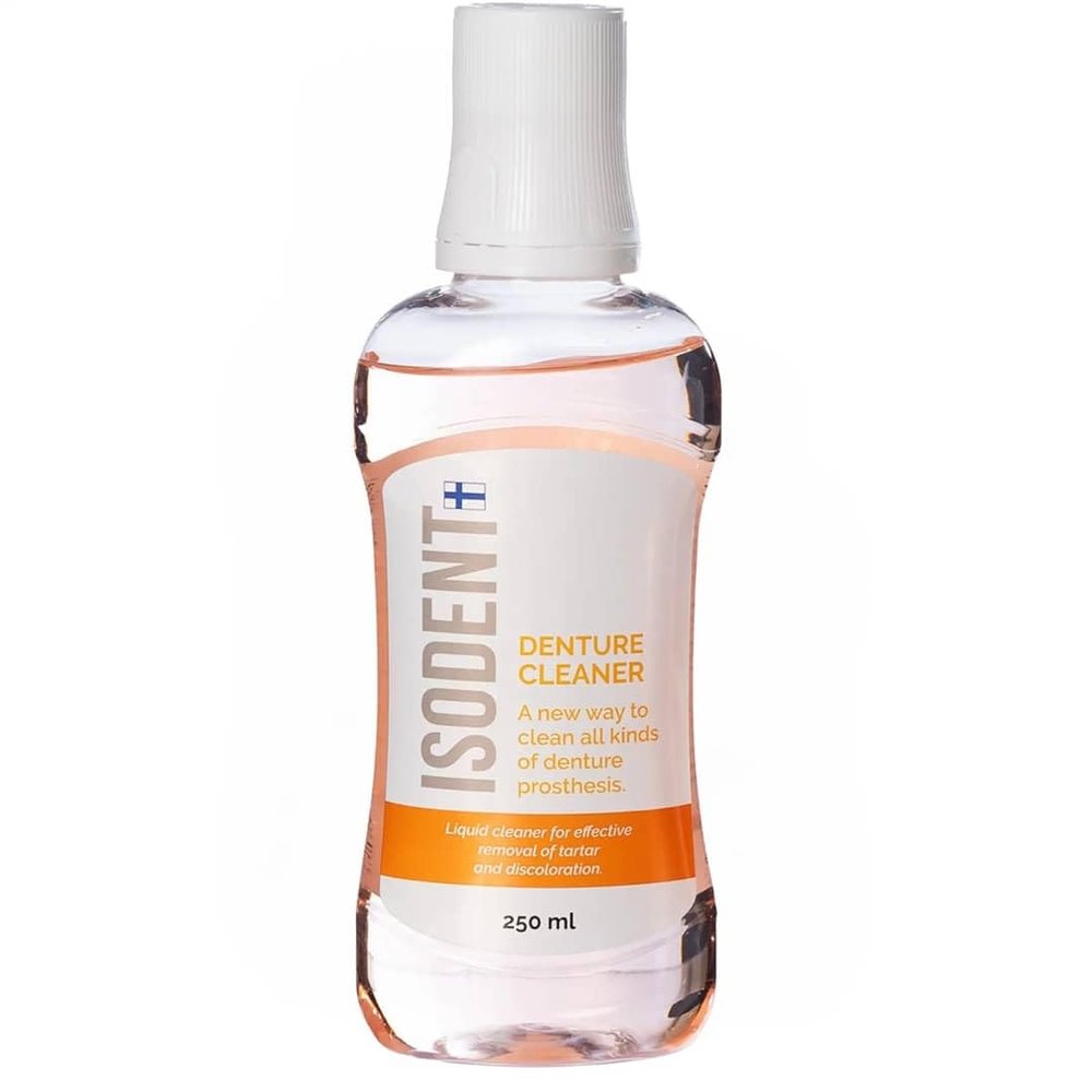 Removable Denture Cleaning Solution 250ml Mint Fresh Formula For Acrylic, Metal, Ceramic & Zirconium Dentures Long-Lasting Concentrate