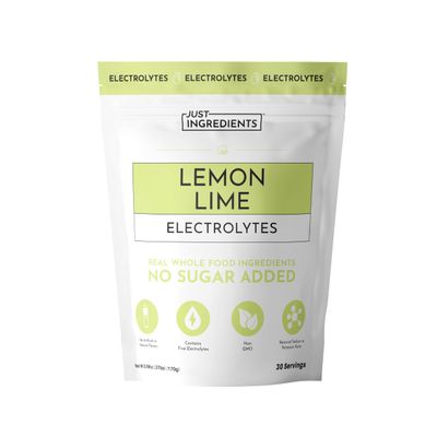 Lemon Lime Electrolytes 30Serving Hydration Drink Mix with Coconut Water, Sea Salt, and Trace Minerals Supports Energy, Recovery, and Electrolyte Balance*