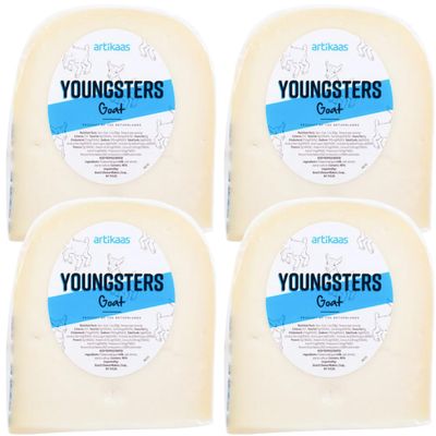 Artkaas Young Goat Milk Gouda Cheese 4 Cheese Blocks | Mild, Creamy Dutch Style