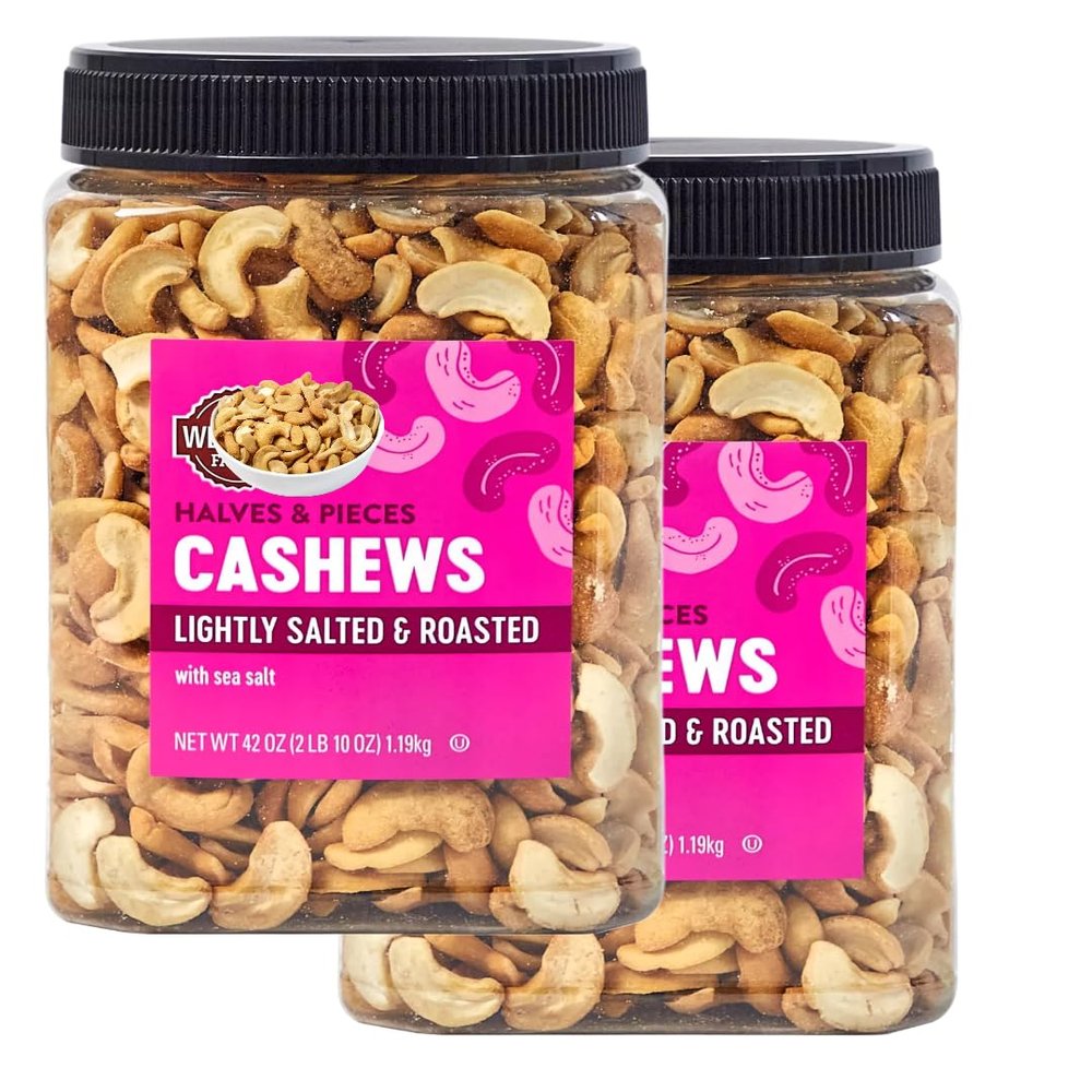 Cashew Halves and Pieces, Lightly Salted, 42 oz (2 Pack)