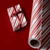 Christmas Candy Cane Stripe Paper Gift Wrap | Name Personalized Gift Wrapping Paper Roll | Unique Holiday Christmas Presents for Kids and Adults (Bold Red, 24"x72"(6ft)) view 2
