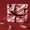 Christmas Candy Cane Stripe Paper Gift Wrap | Name Personalized Gift Wrapping Paper Roll | Unique Holiday Christmas Presents for Kids and Adults (Bold Red, 24"x72"(6ft)) view 4