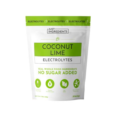 Coconut Lime Electrolytes 30Serving Hydration Drink Mix with Sea Salt & Trace Minerals Supports Hydration, Recovery, and Electrolyte Balance*