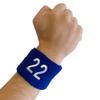 Couver Unisex Blue Sports/Athletic with Number Embroidery Sweat Wristband, Number 99, 3.15" W x 9" L, 1 Piece view 4