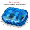 1 Pack Travel Pill Organizer for Purse, 3 Compartment Pill Organizer for Travle, Compact Mini Pill Case for Travle, Small Pill Box for Purse, Pocket Pill Case, Pill Box Compact view 2