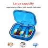 1 Pack Travel Pill Organizer for Purse, 3 Compartment Pill Organizer for Travle, Compact Mini Pill Case for Travle, Small Pill Box for Purse, Pocket Pill Case, Pill Box Compact view 3