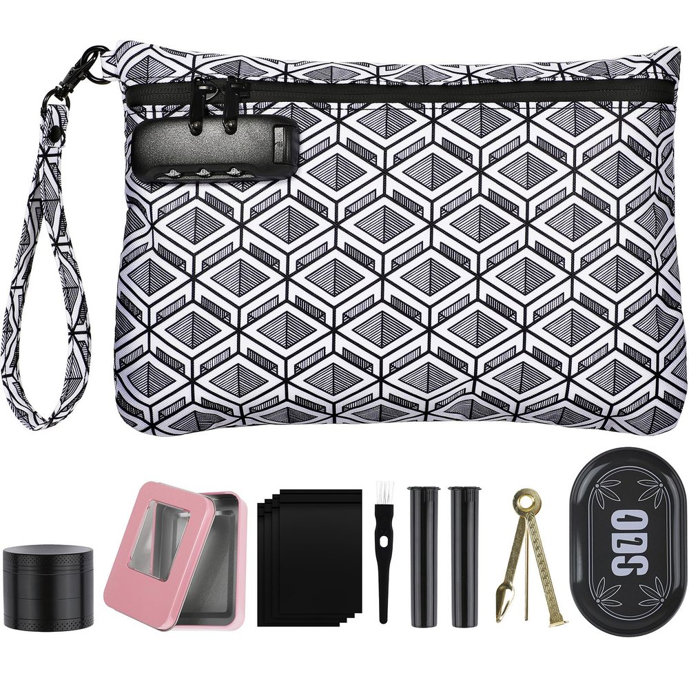 ADCTMOB Large Travel Organizer Bag with Waterproof Zipper & 7 Accessories, Portable Toiletry Cosmetic Case, Pouch for Women Men, Perfect Christmas Birthday Gift