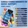 Nerve & Peripheral Neuropathy Support Supplement with 1200mg R-Alpha Lipoic Acid L-Carnitine Vitamin B12 B1 B6 D3 E Folate Lions Mane NAC Magnesium Turmeric - Liver Detox, Antioxidant & Mental Support view 2