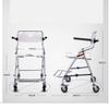 FENOKD Shower Stool Shower Seat Aluminum Alloy Bathroom Elderly Fold Wheeled Bath Chair Pregnant Woman Non-Slip Shower Chair Disabled Bath Stool view 2