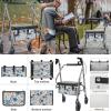 Uacyareni Floral Pattern Rollator Walker Seat and Backrest Covers with Under Seat Storage Bag for Seniors Adults Washable Rollator Walker Accessories 3 Pcs view 4