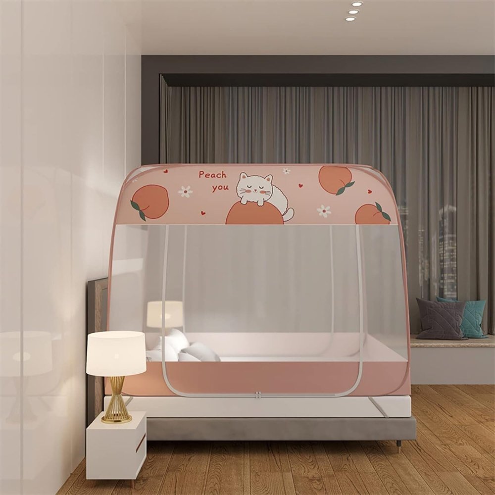 Double Door Pop-Up Mosquito Net, Folding Portable with Net Bottom Mosquito Net for Adults Trip Camping Travel(4,1.2m)