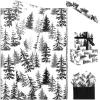60 Sheets Xmas Tree Tissue Paper, 20 x 14in Xmas Tree Printed Tissue Paper for Gift Wrapping, Xmas Decorative Tissue for Birthday Wedding Winter Holidays DIY Craft (Blue Green) view 1