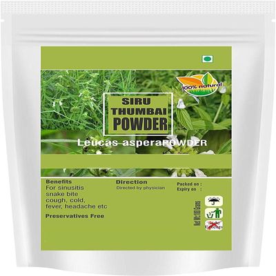 10.58oz Siru Thumbai Powder | Leucas Aspera (Madhupati, Goma, Dronapushpi, Chota Halkusa) | Respiratory Health Support | Digestive Aid | Oral Care | Herbal Remedy | 100% Pure | 300GM