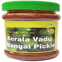 10.58oz Homemade Kerala Vadu Mangai Pickles Pickled, Maavadu, Tender Mango Pickle, Uppu Mangai, Traditional Pickle Unripe Mangoes, Direct Source From Farmers, 100% Pure And Natural 300 Gm