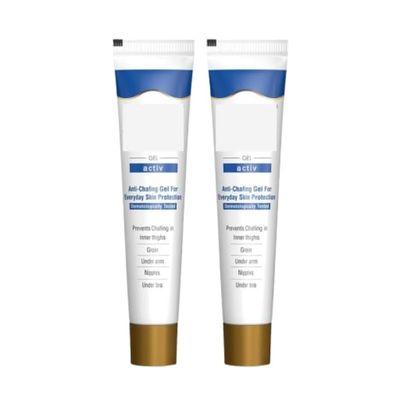 2Pack Activ Anti-Chafing Silicone Gel - 1.41Ounce / 40gm - Helps Healing Itchy Skin (20gm Each)