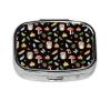 Luxury Pill Case Stainless Steel Mirror Finish Vitamin Organizer Executive Gifts Office Professional, Floral Owls Fall Leaves Mushroom view 1