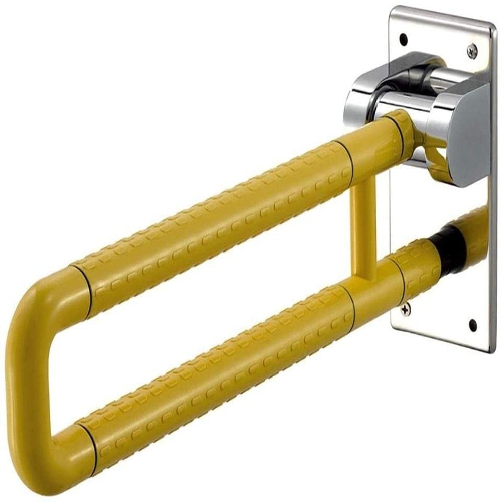Grab Rails,Non Slip Foldable Support Handle Rail,Grab Bar Toilet Handrails Safety Frame,Bathroom Handrail,Accessible/Yellow/60X13.5 cm