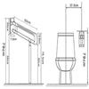 Grab Rails,Non Slip Foldable Support Handle Rail,Grab Bar Toilet Handrails Safety Frame,Bathroom Handrail,Accessible/Yellow/60X13.5 cm view 4