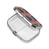Elderly Pill Organizer Simple AM/PM Box Large-Compartment Medicine Case Arthritis-Friendly, Hunting Deer Camo Camouflage Wooden American Flag view 2