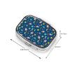 Discreet Pill Organizer Mini Pocket Case Medication Holder Business Meeting Concealed Carry, Cartoon Space Rockets Planets Stars view 3