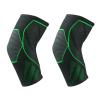 1 PC Compression Elbow Support Pads Elastic Brace for Men Women Basketball Volleyball Fitness Protector Arm Sleeves(2 Pieces Green,L)