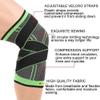 1PC Knee Support Protector Kneepad Kneecap Knee Pads Pressurized Elastic Brace Belt for Running Basketball Volleyball(Green,M) view 3
