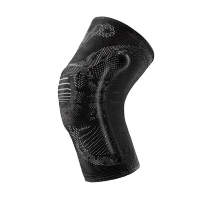 1Pc Compression Knee Support Sleeve Protector Elastic Knee Pads Arthritis Brace Springs Gym Sports Basketball Volleyball Running(Black Gray,L)