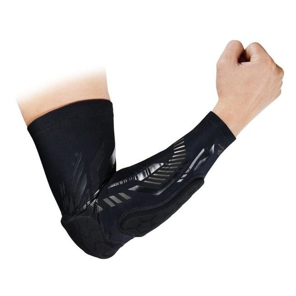 1 pc Gym Sport Basketball Elbow Protector Shooting Anti-Collision Arm Sleeve Warmer Breathable Elbow Pad Support Safety(Black 1 PC,M)