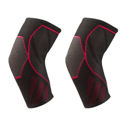 1 PC Compression Elbow Support Pads Elastic Brace for Men Women Basketball Volleyball Fitness Protector Arm Sleeves(2 Pieces Red,XL)