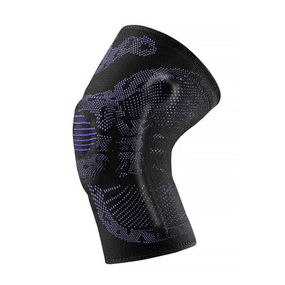 1Pc Compression Knee Support Sleeve Protector Elastic Knee Pads Arthritis Brace Springs Gym Sports Basketball Volleyball Running(Black Purple,M)